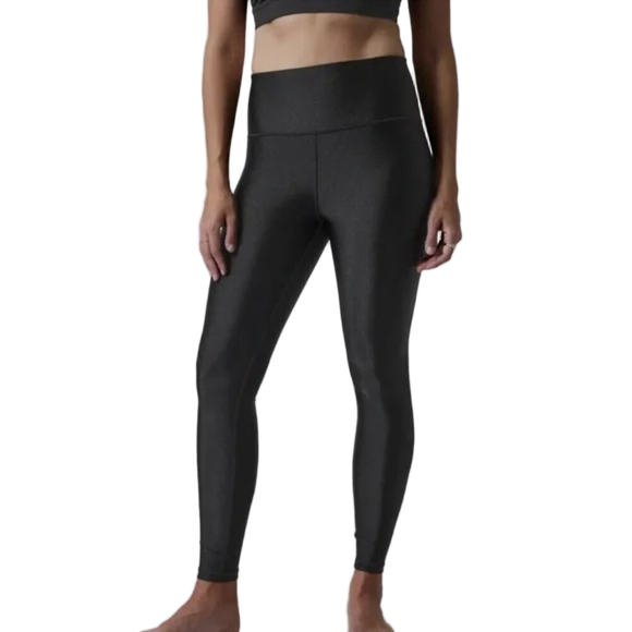 Athleta Pants - Athleta Elation Shine Leggings Black High Rise 7/8 Medium